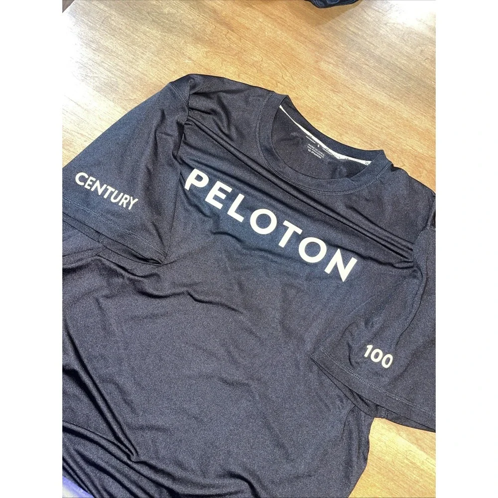 Peleton Rash Guard Shirts Men L Black Lot Of Two Long & Short Sleeve